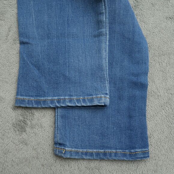 Seven7 Jeans Women's 6 Blue Mid-Rise Straight Crop Denim 24.5" Inseam Distressed - Picture 14 of 16